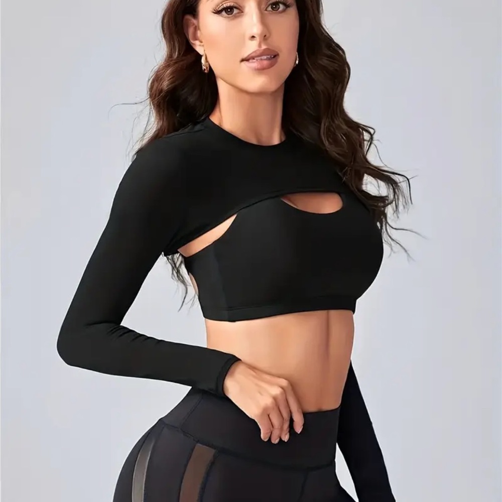 Chic Black Women's Crop Sleeves